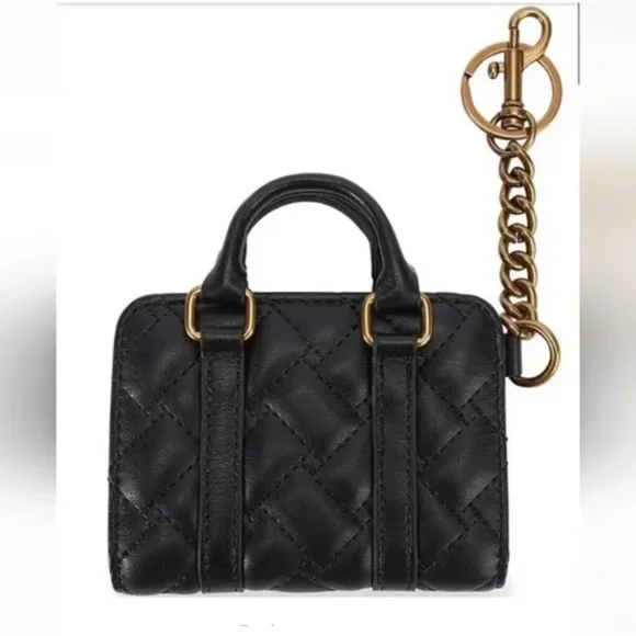 Kurt Geiger Black Boston Card Key Charm NWT - Picture 2 of 5